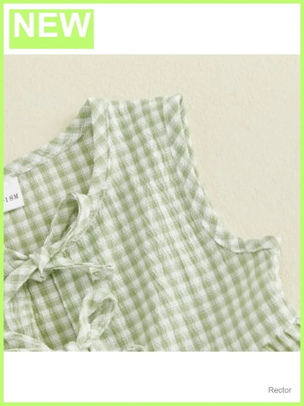 Toddler Girl Gingham Tank Top and Pants Set 2-Piece Sleeveless Outfit